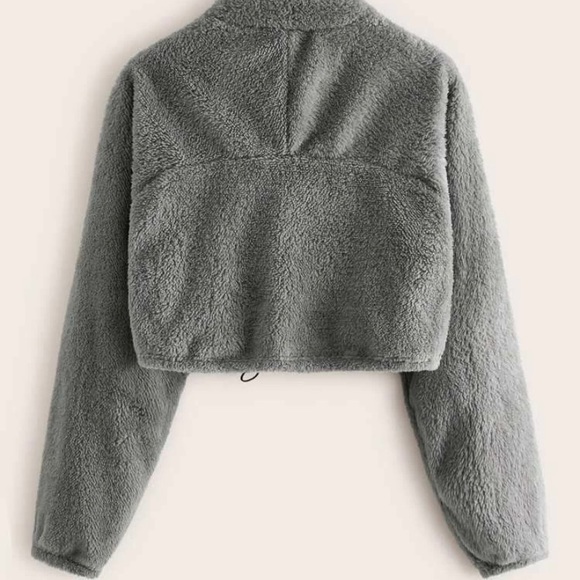 Drawstring Teddy Sweatshirt - Picture 2 of 4